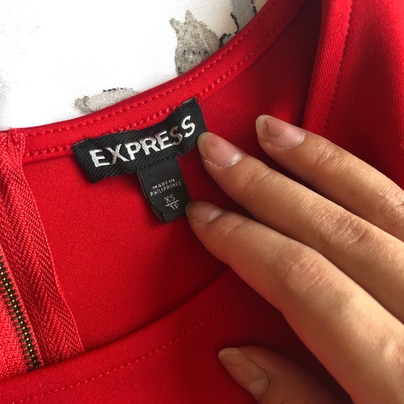 NWOT Express Red Crop Top - Picture 3 of 3